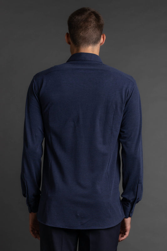 Camisa Manga Longa Algodão - Marinho