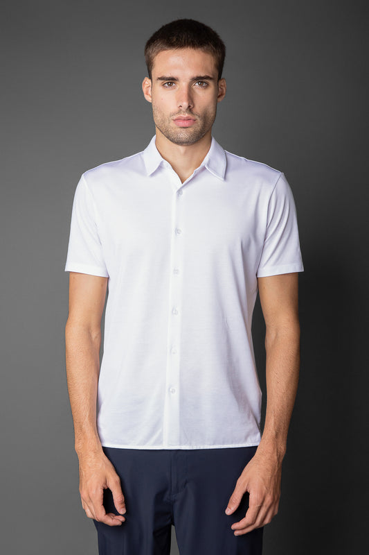 Camisa Manga Curta Malha Jersey Pima - Branco