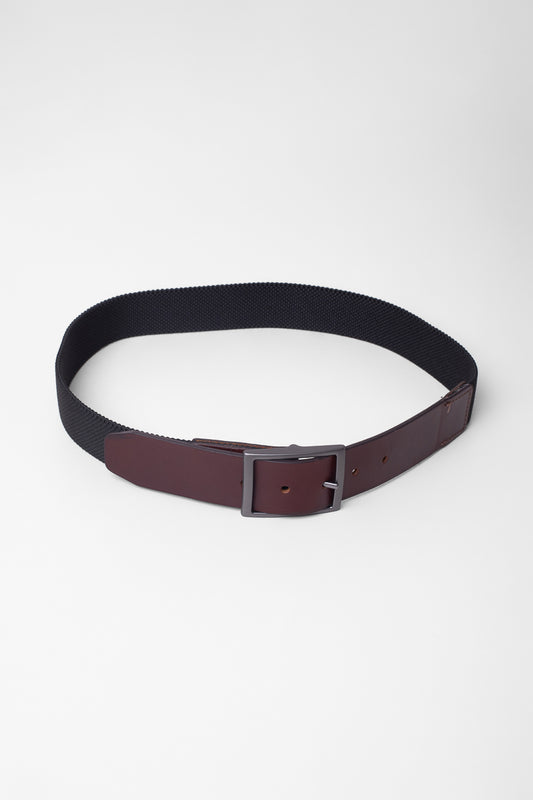 Cinto Esporte De Elástico Ponteira Couro - Preto