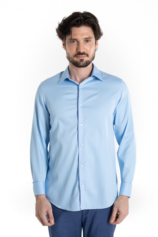 Camisa Social Maquinetada Ruth - Azul.