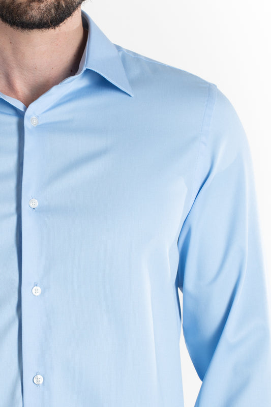 Camisa Social Maquinetada Ruth - Azul.