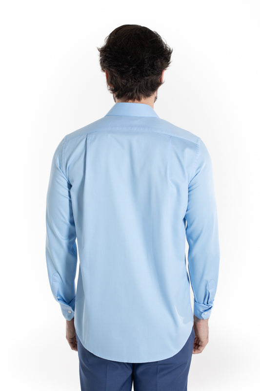 Camisa Social Maquinetada Ruth - Azul.