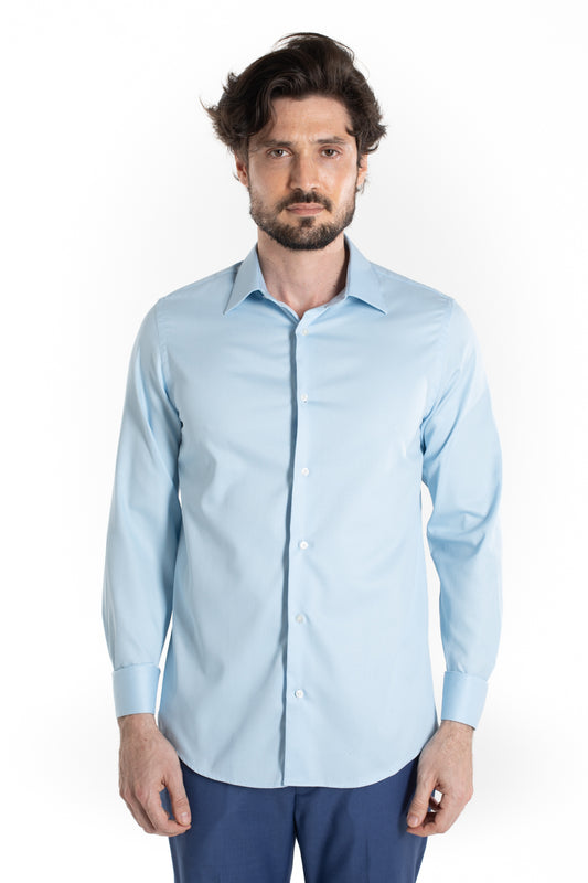 Camisa Social Maquinetada Ruth - Azul Claro
