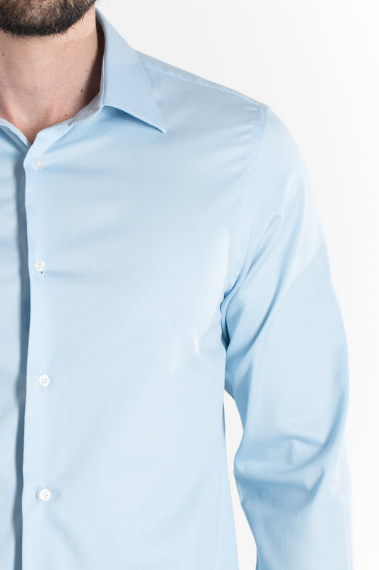 Camisa Social Maquinetada Ruth - Azul Claro