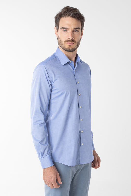 Camisa Social Lisa Oro - Azul Jeans