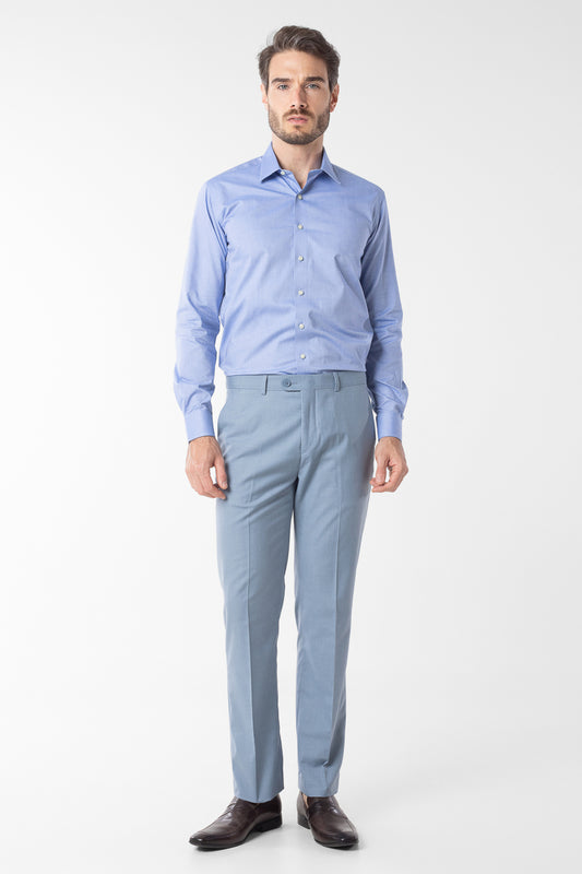 Camisa Social Lisa Oro - Azul Jeans