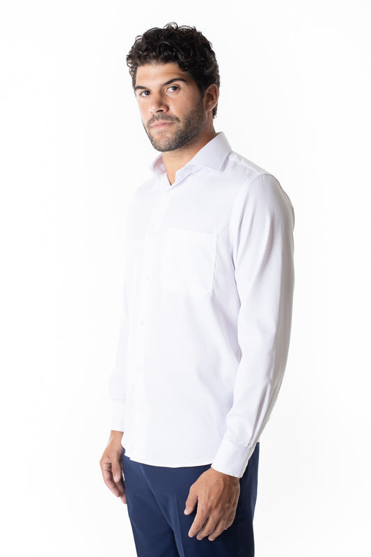 Camisa Social Maquinetada Ruth - Branco