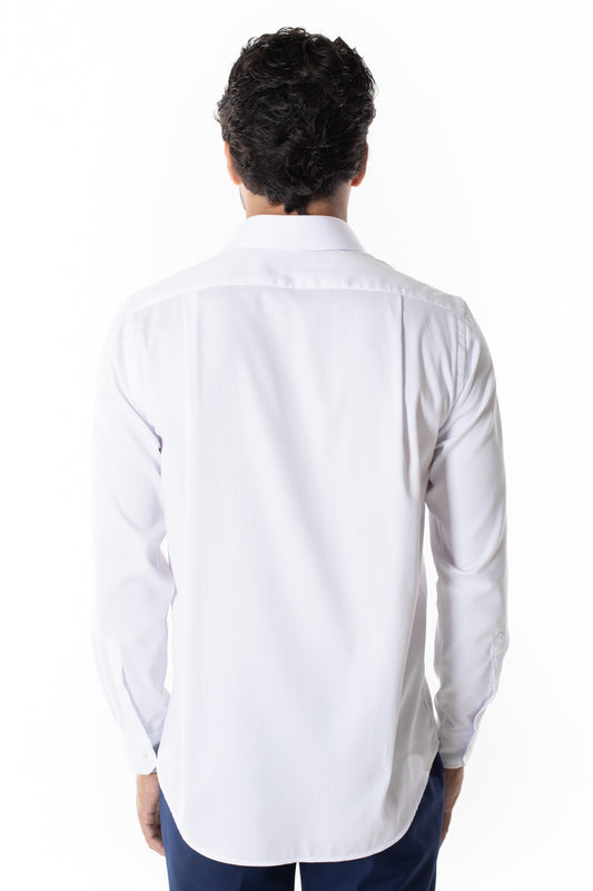 Camisa Social Maquinetada Ruth - Branco