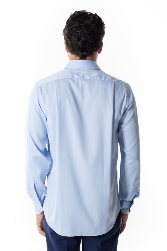Camisa Social Maquinetada Ruth - Azul Claro