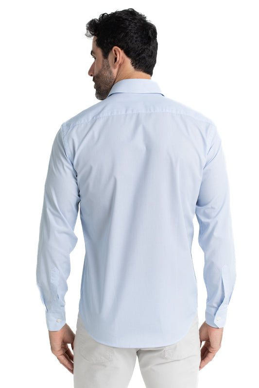 Camisa Social Colarinho Italiano Premium - Azul Claro