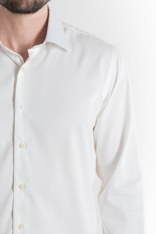 Camisa Social Slim Maquinetada Ruth - Off White