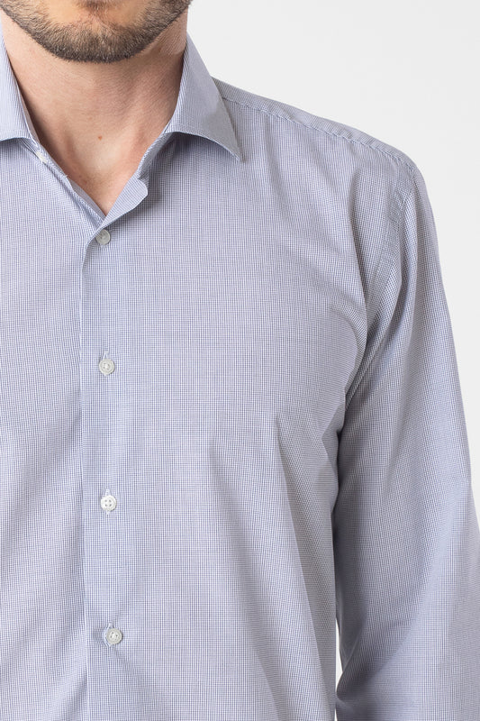Camisa Social Slim Xadrezinha Premium - Preto