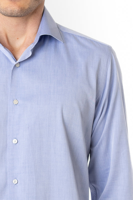 Camisa Social Slim Lisa Premium - Azul