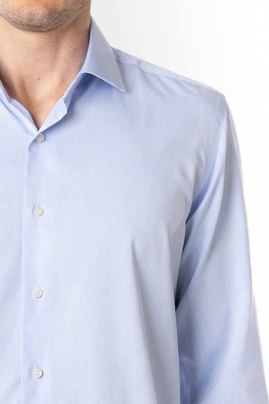 Camisa Social Slim Lisa Premium - Azul Claro