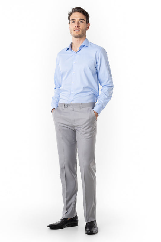 Camisa Social Slim Lisa Premium - Azul Claro