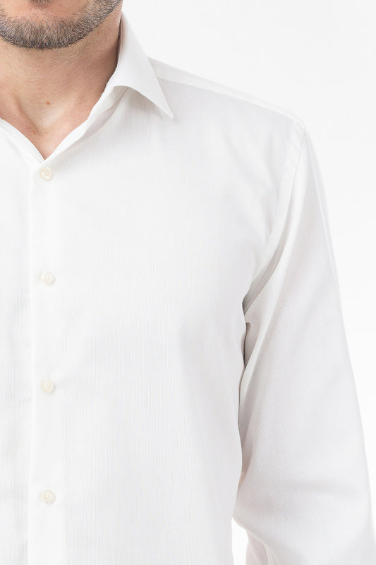 Camisa Social Slim Maquinetada Ruth - Off White