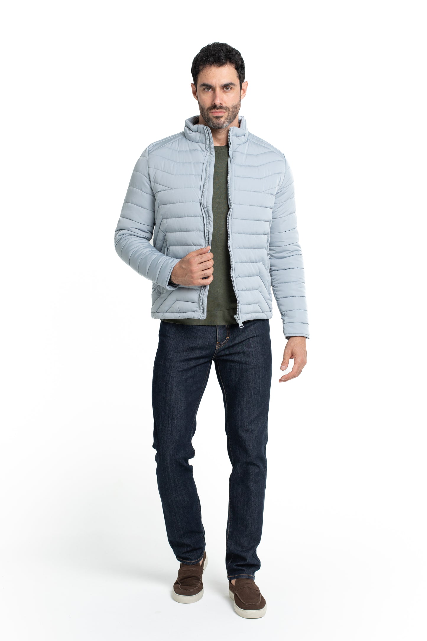 Jaqueta Bomber Nylon - Cinza