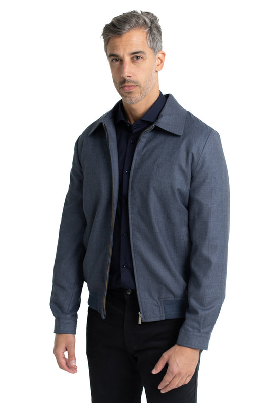 Jaqueta Bomber Alfaiataria - Azul.