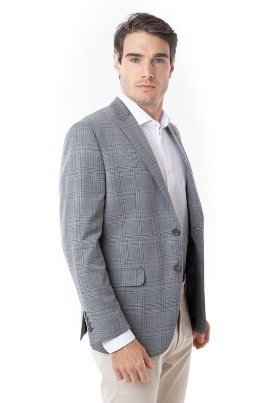 Paletó Cambridge Slim Xadrez - Cinza