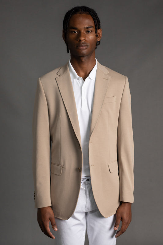 Paletó Sem Forro Slim Fit - Bege