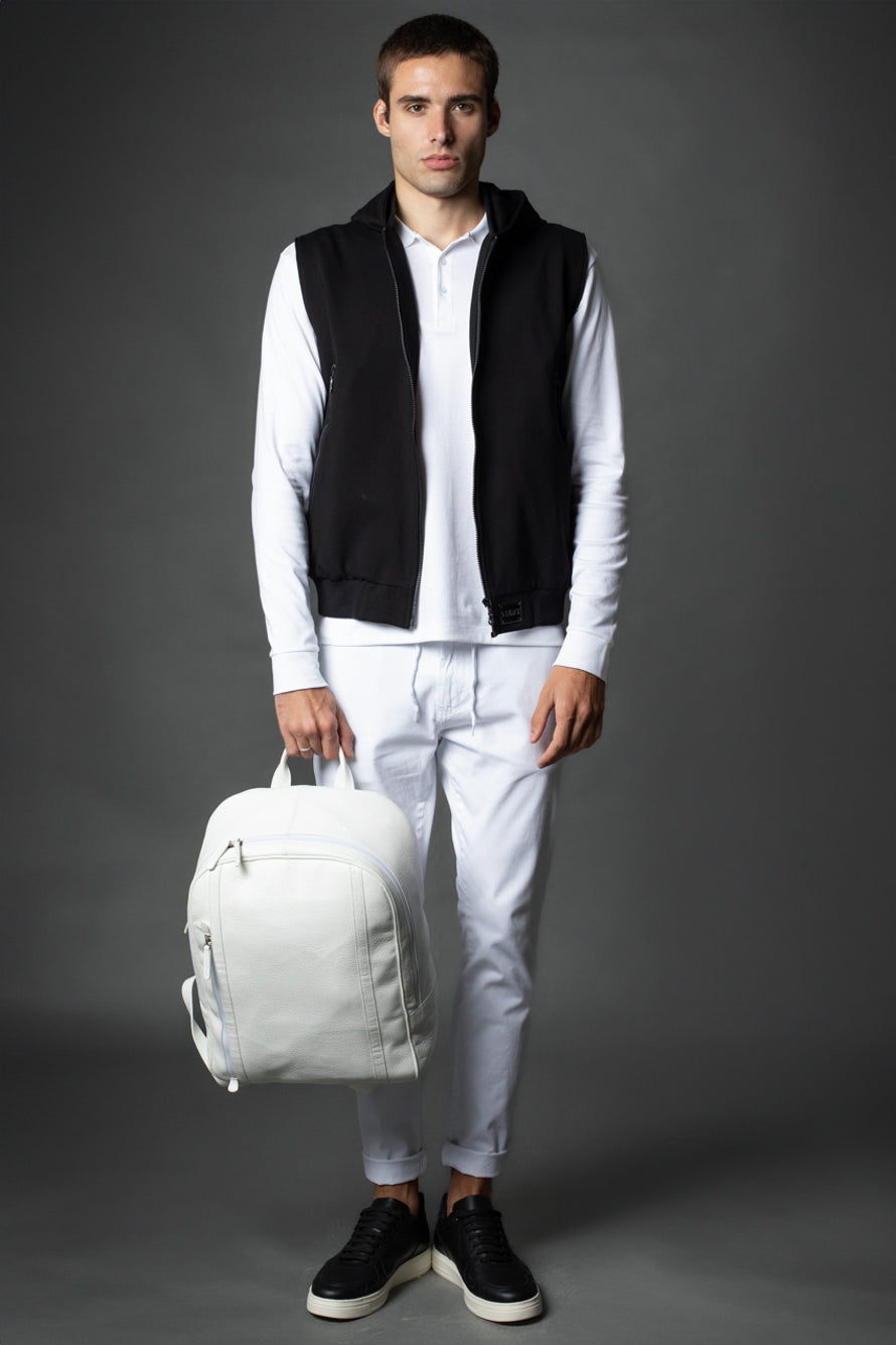 Polo Manga Longa Slim 3 Botoes Pima - Branco