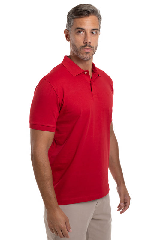 Polo Manga Curta Importada - Vermelho