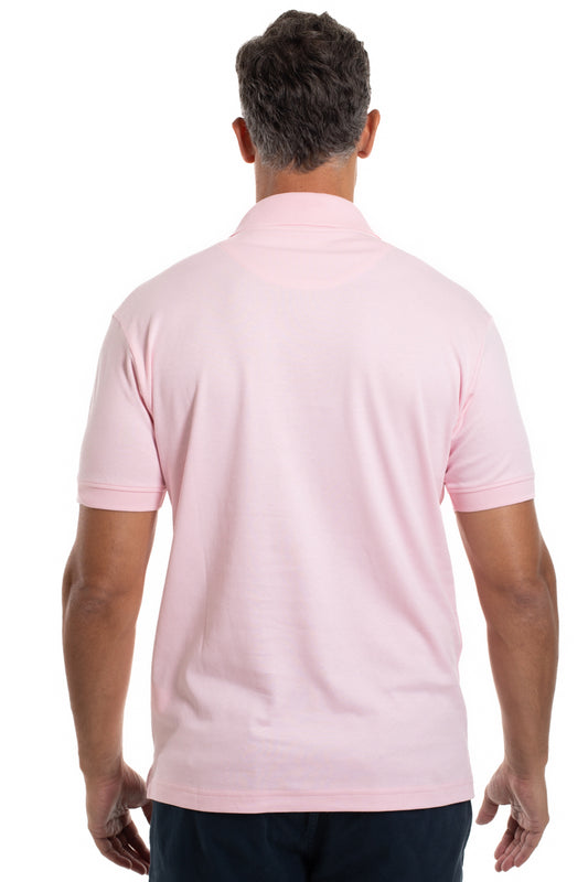 Polo Lisa Algodão Peruano - Rosa Claro