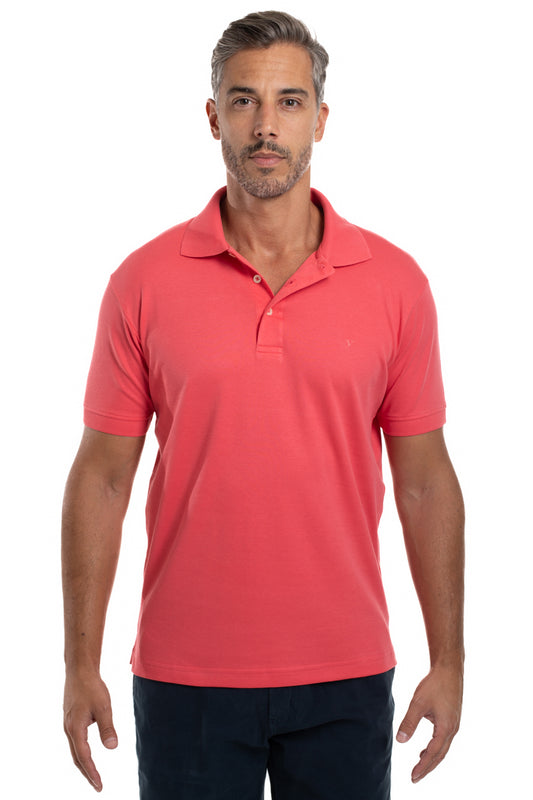 Polo Lisa Algodão Peruano - Melancia