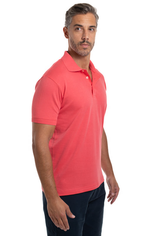 Polo Lisa Algodão Peruano - Melancia