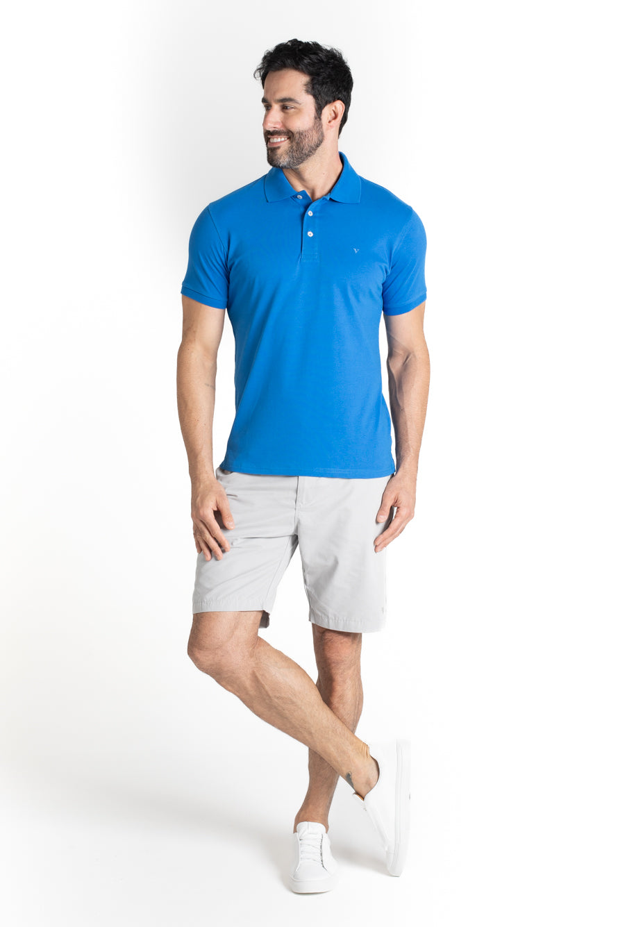 Polo Piquet Manga Curta - Royal