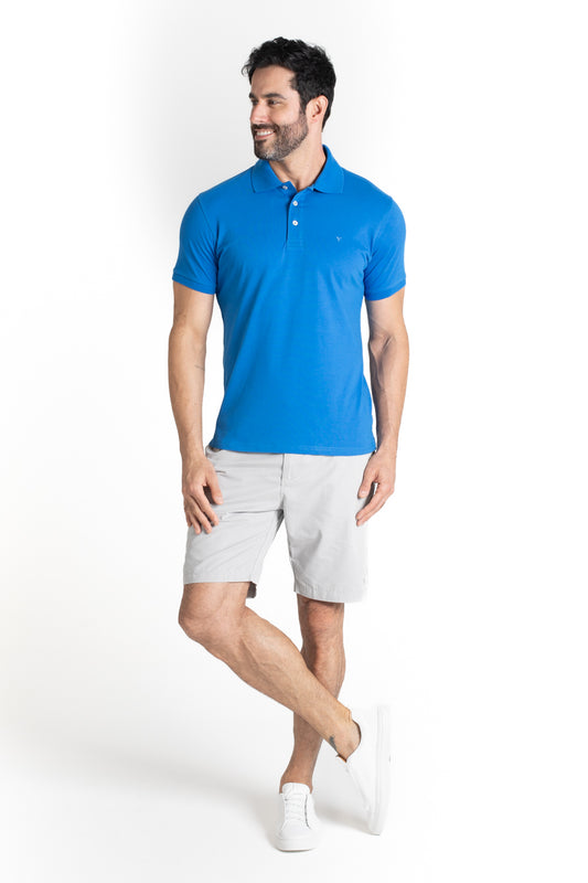 Polo Piquet Manga Curta - Royal