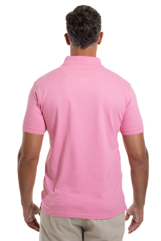 Polo Manga Curta Piquet Importada - Rosa