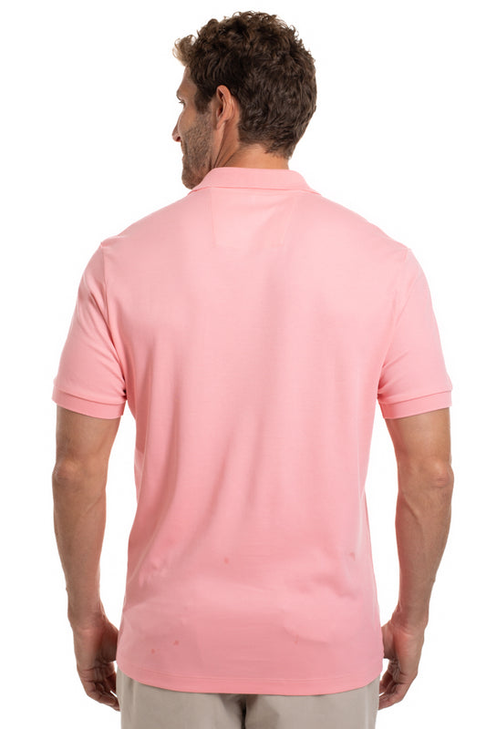 Polo Slim Pima Interlock - Rosa Claro