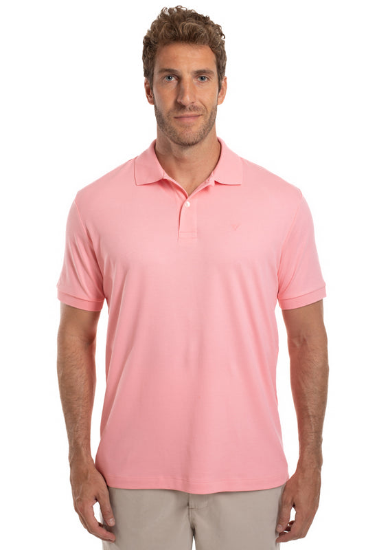 Polo Slim Pima Interlock - Rosa Claro