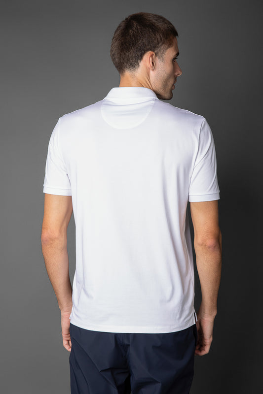 Polo Manga Curta Slim 3 Botões - Branco