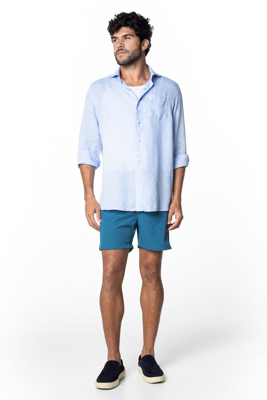 Shorts Resort Liso - Petroleo