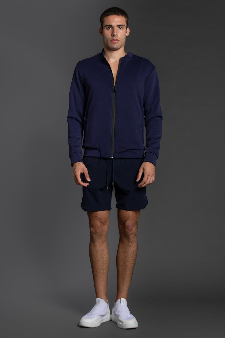 Shorts Liso Retro Com Vies - Marinho