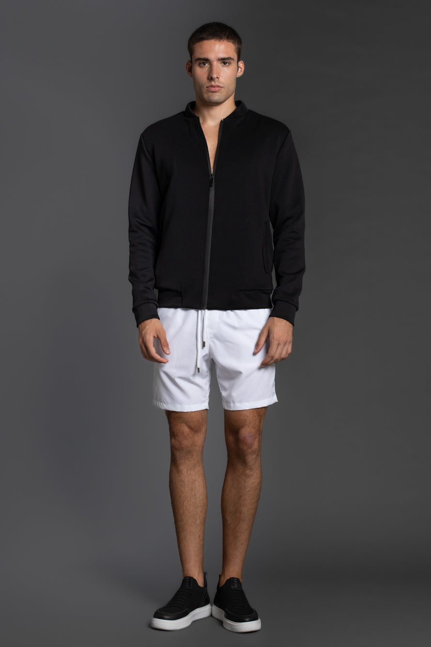 Shorts Liso Bolso Falso - Branco