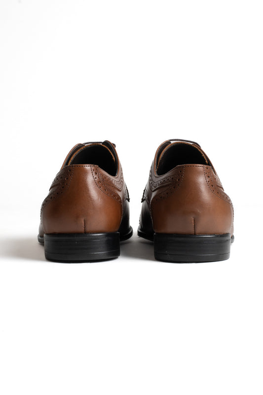 Sapato Social Amarrar Finioil Com Picote - Whisky