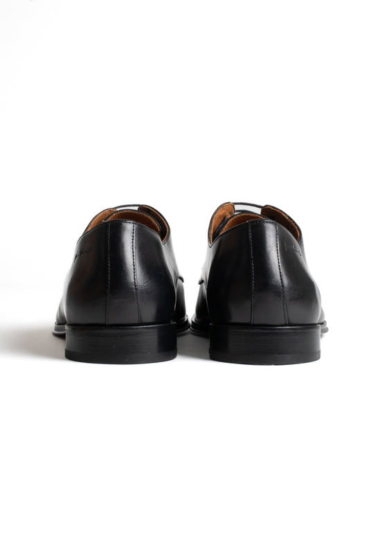 Sapato Social Amarrar Sola Couro - Preto