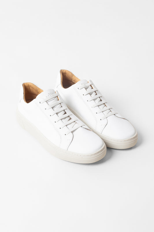Tênis Coliseo em Couro com Elástico - Branco