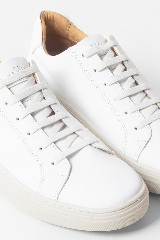 Tênis Coliseo em Couro com Elástico - Branco