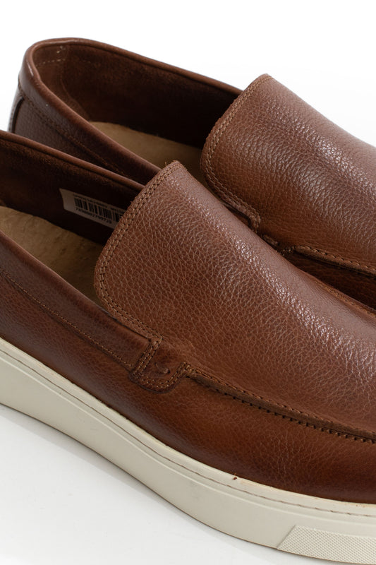 Tênis Mocassim Roma Couro - Whisky