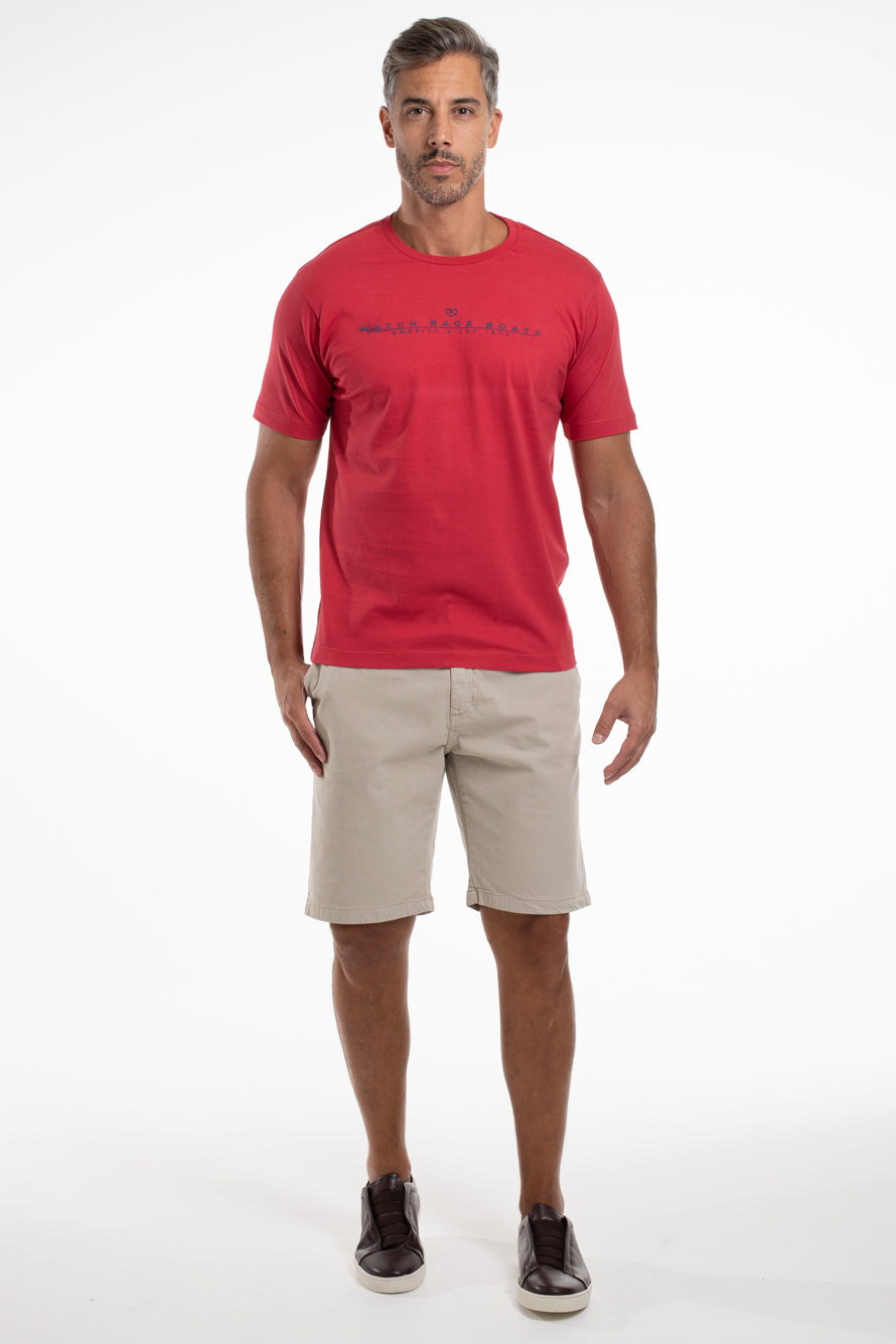 Camiseta Gola Careca Macth Race - Vermelho