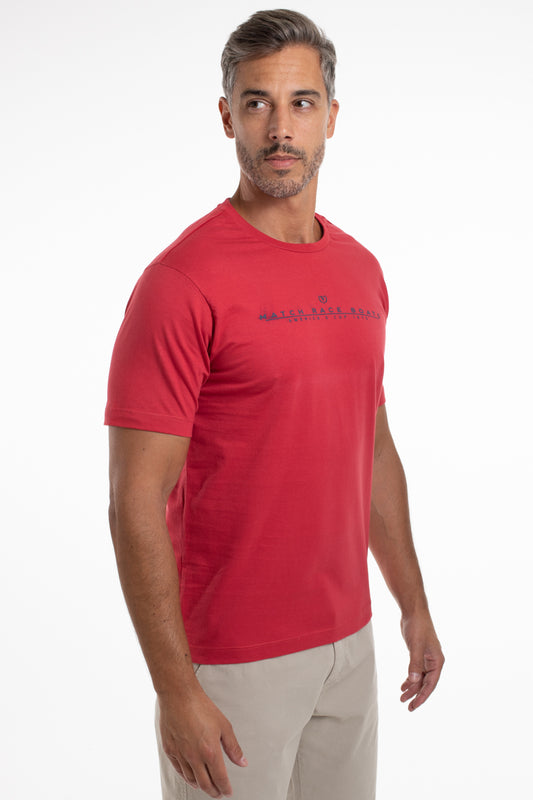 Camiseta Gola Careca Macth Race - Vermelho