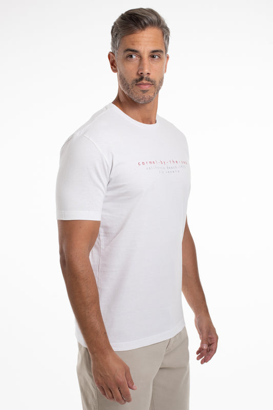 Camiseta Gola Careca Carmel By The Sea - Branco
