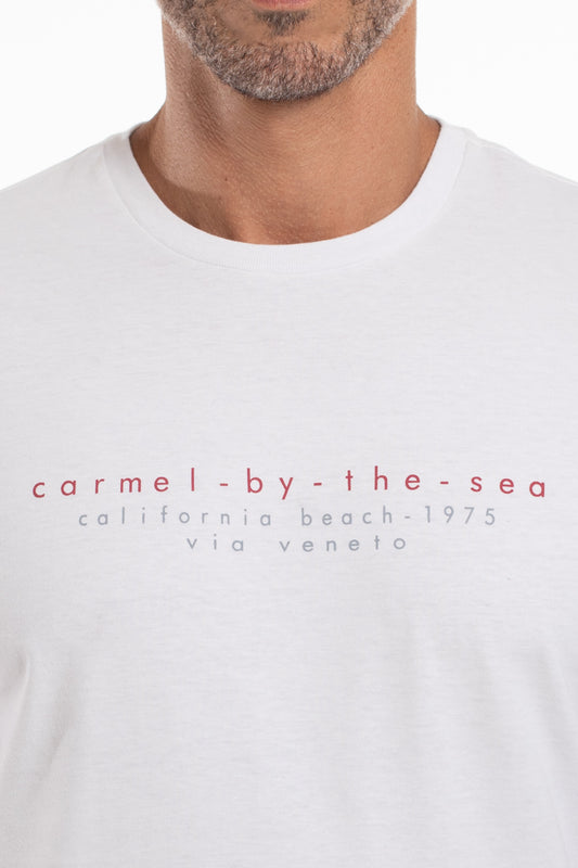 Camiseta Gola Careca Carmel By The Sea - Branco