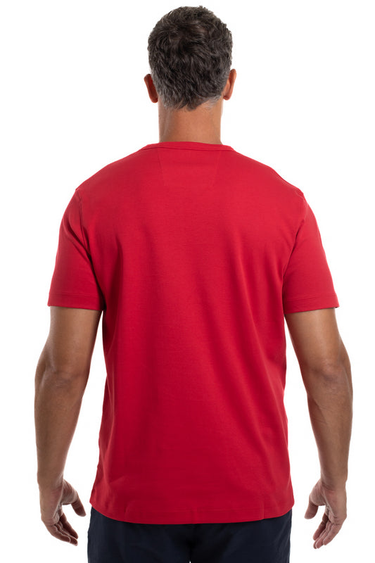 Camiseta Pima Interlock Gola Careca - Vermelho Claro