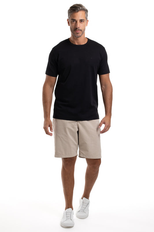 Camiseta Pima Interlock Gola Careca - Preto