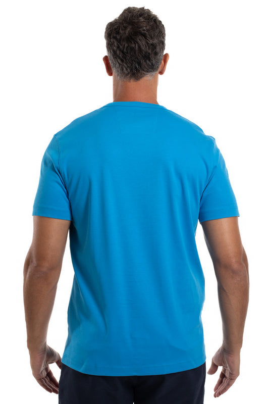 Camiseta Pima Interlock Gola Careca - Turquesa